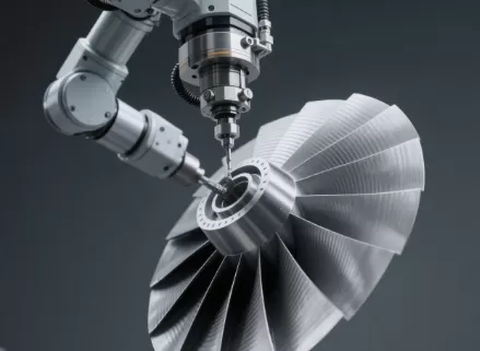 Five-axis CNC machining of turbine blades.png Five-axis CNC machining of turbine blades.png